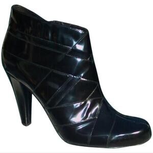 Donald Pliner Couture Criss Cross Polished Calf Leather Boot Shoe New NWT $395
